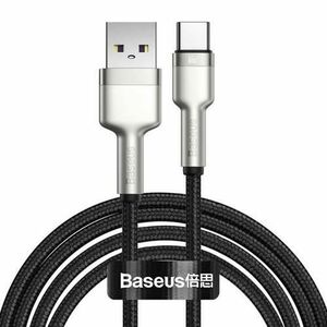 Cablu date si incarcare, Baseus, USB - USB-C, 2 m, Negru imagine