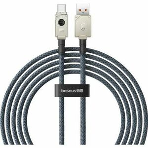Cablu alimentare si date Baseus Unbreakable, Fast Charging Data Cable, USB la USB Type-C 100W, 2m, braided aliaj zinc imagine