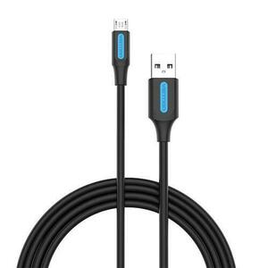Cablu USB 2.0 A la Micro-B 3A 0, 25 m, Vention COLBC, Negru imagine