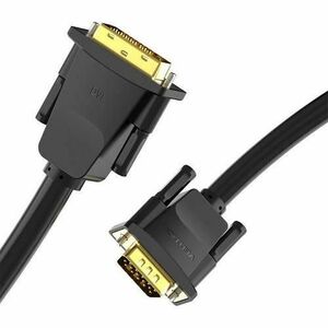 Cablu video Vention EABBF, DVI-D(T) la VGA(T), 1m, rezolutie maxima 1080p la 60 Hz, conectori auriti, cupru, invelis PVC (Negru) imagine