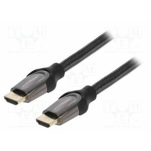 Cablu video Vention VAA-B05-B100, HDMI tata la HDMI tata, 1m, 4K la 60Hz, Conectori auriti, Cupru si cupru placat cu argint, Invelis PVC si nylon impretit (Negru) imagine