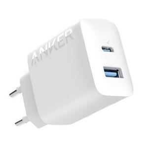 Incarcator de retea Anker 312, 20W, USB-C, USB-A, Power Delivery, PowerIQ (Alb) imagine
