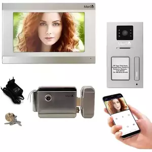 Kit Interfon Video 1 familie wireless WiFi IP65 2MP 7 inch Color 3in1 2 fire Mentor SYKT016 imagine