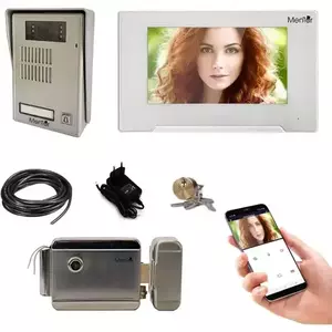 Kit Interfon Video 1 familie wireless WiFi IP65 2MP 7 inch Color 3in1 4 fire Mentor SYKT022 imagine