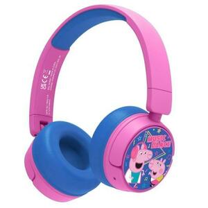 Casti Gaming OTL Peppa Pig Dance Kids, Pentru copii, Microfon, Cu fir si Bluetooth (Roz/Albastru) imagine