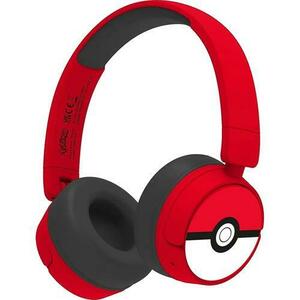 Casti Gaming OTL Pokemon Pokeball, Pentru copii, Microfon, Cu fir si Bluetooth (Rosu) imagine