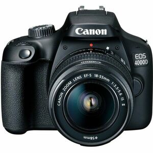 Aparat foto DSLR Canon EOS 4000D, 18.0 MP, Negru + Obiectiv EF-S 18-55mm F/3.5-5.6 III Negru imagine