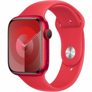 Apple Watch 9, GPS, Carcasa RED Aluminium 41mm, RED Sport Band - S/M imagine
