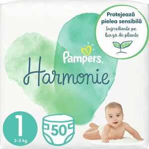 Scutece Pampers Harmonie Marimea 1, 2-5 kg, 50 buc imagine