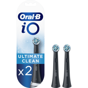 Rezerve periuta de dinti electrica Oral-B iO Ultimate Clean, compatibile doar cu seria iO, 2 buc, Negru imagine