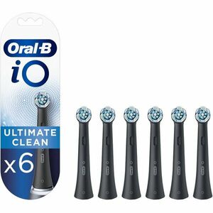Rezerve periuta de dinti electrica Oral-B iO Ultimate Clean, compatibile doar cu seria iO, 6 buc, Negru imagine