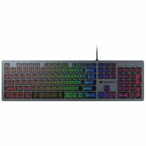 Tastatura Gaming Mecanica Cougar Vantar AX, iluminare RGB, USB, Layout International, Scissor Switch Gri imagine