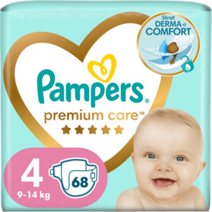Scutece Pampers Premium Care Jumbo Pack Marimea 4, 9-14 kg, 68 buc imagine