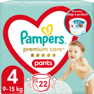 Scutece-chilotel Pampers Premium Care Pants Carry Pack Marimea 4, 9-15 kg, 22 buc imagine