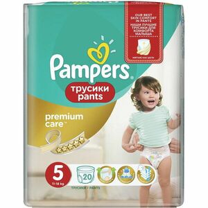 Scutece chilotel Pampers Premium Care Pants Carry Pack 5 Junior, 11-18 kg, 20 buc imagine