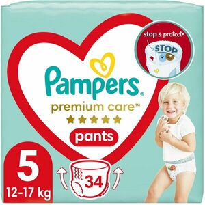 Scutece-chilotel Pampers Premium Care Pants Value Pack Marimea 5, 12-17 kg, 34 buc imagine