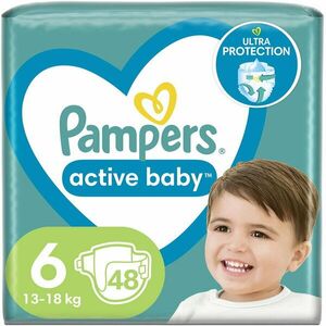 Scutece Pampers Active Baby jumbo Pack, Marimea 6, 13 -18 kg, 48 buc imagine