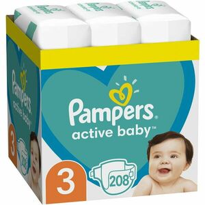 Scutece Pampers Active Baby XXL BOX, Marimea 3, 6 -10 kg, 208 buc imagine