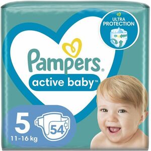 Scutece Pampers Active Baby Jumbo Pack, Marimea 5, 11 -16 kg, 54 buc imagine