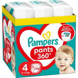 Scutece-chilotel Pampers Pants XXL Box Marimea 4, 9-15 kg, 176 buc imagine