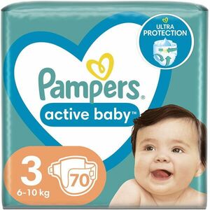 Scutece Pampers Active Baby Jumbo Pack, Marimea 3, 6 -10 kg, 70 buc imagine