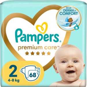 Scutece Pampers Premium Care Value Pack Marimea 2, Nou Nascut, 4-8 kg, 68 buc imagine