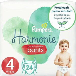 Scutece-chilotel Pampers Harmonie Pants, Marimea 4, 9-15 kg, 24 buc imagine