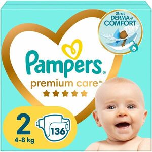 Scutece Pampers Premium Care Mega Box Marimea 2, 4-8 kg, 136 buc imagine