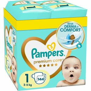 Scutece Pampers Premium Care XXL Box Nou Nascut, Marimea 1, 2-5 kg, 144 buc imagine