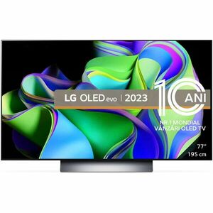 Televizor OLED LG evo 77C31LA, 195 cm, Smart, 4K Ultra HD, 100 Hz, Clasa F (Model 2023) imagine