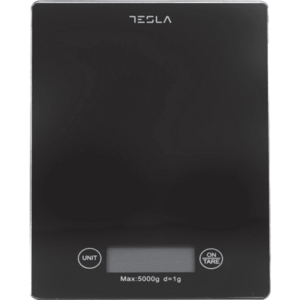 Cantar de bucatarie Tesla KS201B, 5kg, ecran LCD, Functie Tara, Sticla, Negru imagine