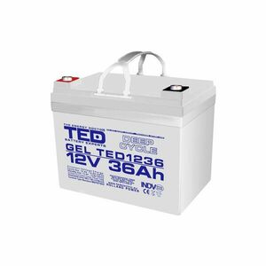 Acumulator reincarcabil GEL TED Deep Cycle solar TED003386, 12V, 36 Ah, M6 imagine