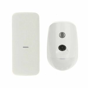Kit contact magnetic si detector de miscare wireless hikvision ax pro, 868 MHz, PIR 12 m imagine