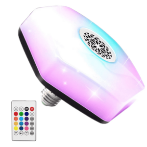 Bec smart XY 730 cu difuzor telecomanda conectare Bluetooth 12 culori LED imagine