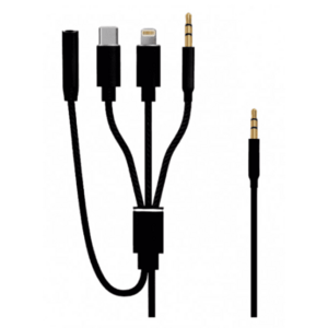Cablu Adaptor Auxiliar Audio Jack 3.5mm 4in1 Andowl Q SX12 imagine