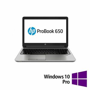 Laptop Refurbished HP ProBook 650 G3, Intel Core i5-7200U 2.50GHz, 8GB DDR4, 256GB SSD, 15.6 Inch, Tastatura Numerica, Webcam + Windows 10 Pro imagine