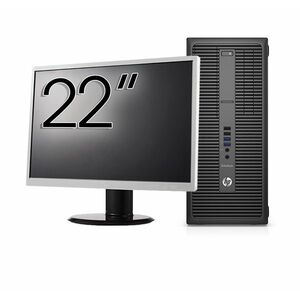 Pachet Calculator Second Hand HP 800 G2 Tower, Intel Core i5-6500 3.20GHz, 16GB DDR4, 512GB SSD + Monitor 22 Inch imagine