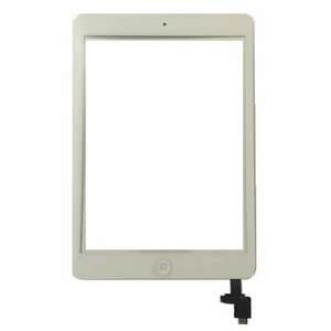 Touchscreen Digitizer Apple iPad Mini 2 A1489 A1490 A1491 cu buton home si cip IC Alb Geam Sticla Tableta imagine