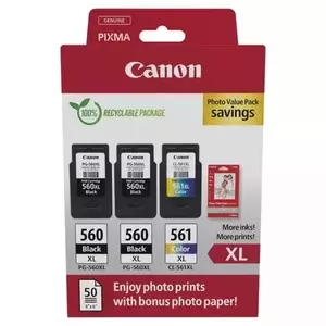 Pachet Cartuse Inkjet Canon PG-560XL x2 / CL-561XL + Photo Paper Value Pack imagine