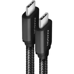 Cablu Axagon BUCM32-CM20AB USB-C la USB-C 3.2 Gen2 2m 5A 4K HD Impletit Black imagine