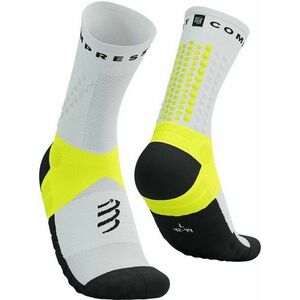 Compressport Ultra Trail Socks V2.0 White/Black/Safety Yellow T3 Șosete pentru alergre imagine