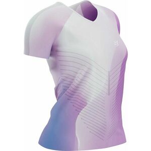 Compressport Performance SS Tshirt W Royal Lilac/Lupine/White M Tricou cu mânecă scurtă pentru alergare imagine
