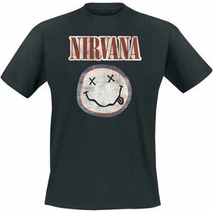 Nirvana Tricou Distressed Logo Black M imagine