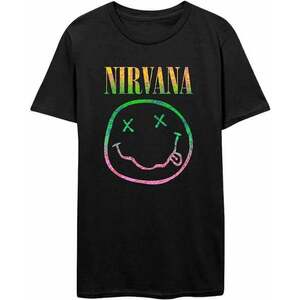 Nirvana Tricou Sorbet Ray Smiley Unisex Black L imagine