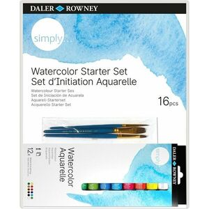 Daler Rowney Simply Watercolour Paint Set de vopsele acuarela 12 x 12 ml imagine