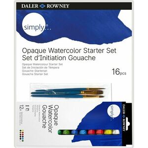 Daler Rowney Simply Opaque Watercolour Paint Set de vopsele acuarela 12 x 12 ml imagine