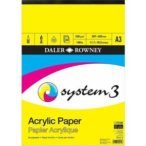 Daler Rowney System3 Acrylic Paper System3 A3 230 g Carnete de Schițe imagine