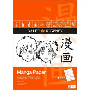Daler Rowney Manga Marker Paper A3 70 g Carnete de Schițe imagine