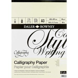 Daler Rowney Calligraphy Drawing Paper A3 90 g Carnete de Schițe imagine