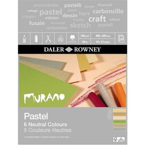 Daler Rowney Murano Pastel Paper 40, 6 x 30, 5 cm 160 g Neutral Colours Carnete de Schițe imagine